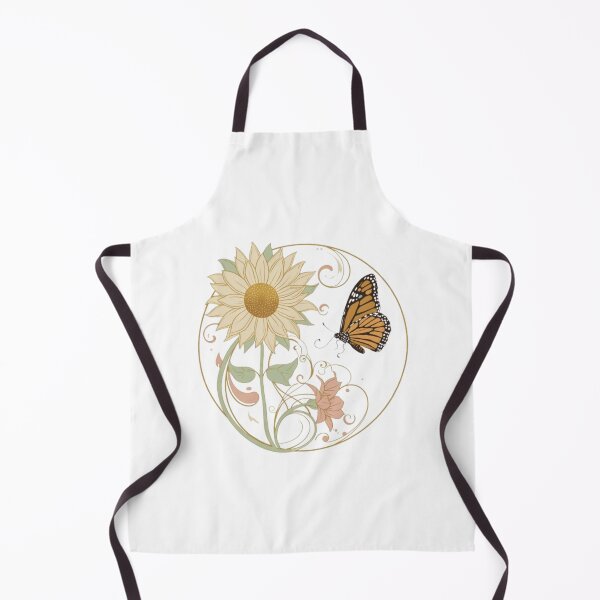 Item preview, Art Nouveau Sunflower and Monarch Butterfly Botanical Art designed and sold by ByKayaPrints.