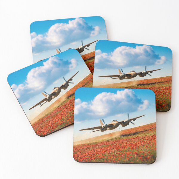 Item preview, Mosquito Low Level Poppy Field Illustration designed and sold by Airpower Art.