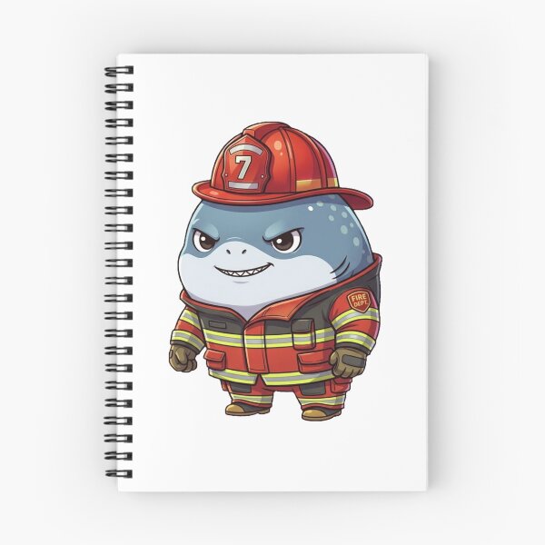 Item preview, Firefighter Shark – Cute Rescue designed and sold by Nature's Chibis.