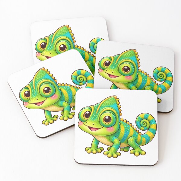Item preview, Kawaii Jungle Green Chameleon designed and sold by Krys-Designs.