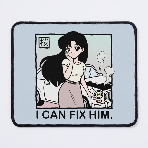 Item preview, I Can Fix Him Car Girl designed and sold by SakuraHaven.