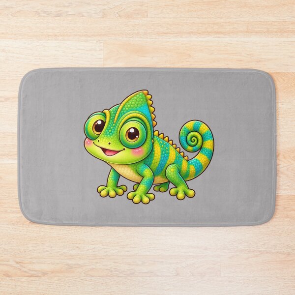 Item preview, Kawaii Jungle Green Chameleon designed and sold by Krys-Designs.