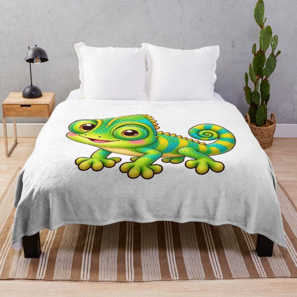 Item preview, Kawaii Jungle Green Chameleon designed and sold by Krys-Designs.
