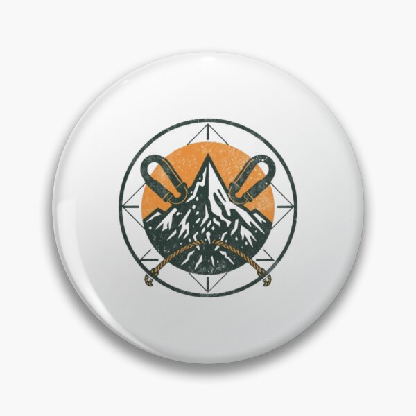 Item preview, Vintage Rock Climbing Mountain Carabiner Emblem designed and sold by ByKayaPrints.