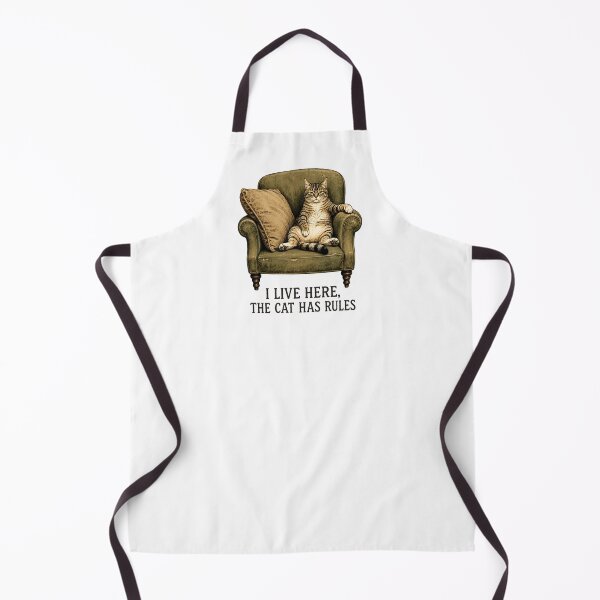 Item preview, Cat Rules the House Armchair Humor Illustration designed and sold by Artmares.