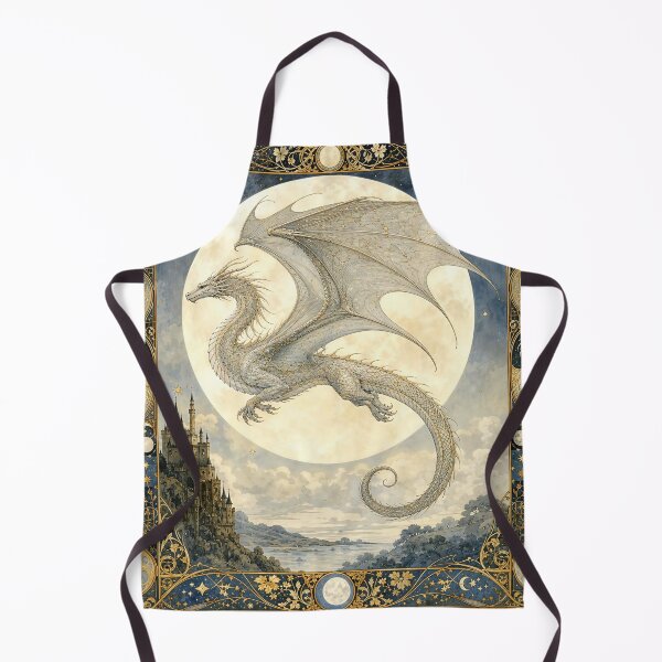 Item preview, The Silver Moon Dragon | A Creature of the Royal Bestiary designed and sold by Stoneflower-Art.