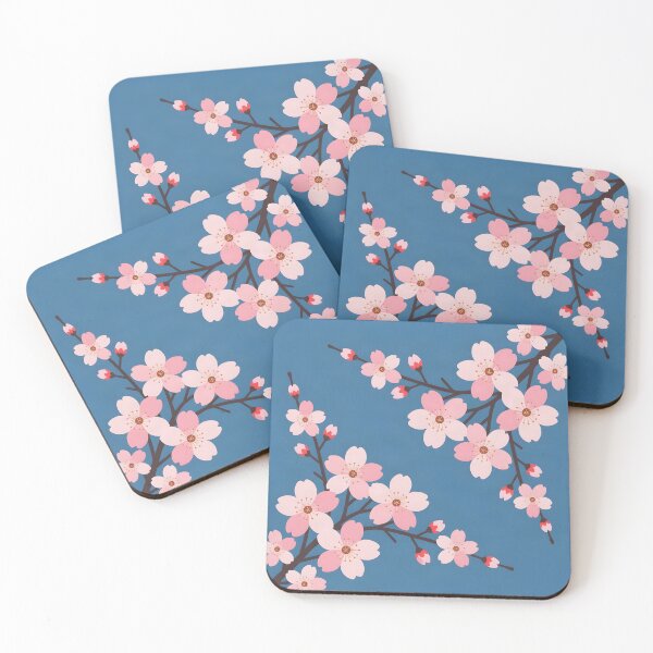 Item preview, Cherry Blossoms on Blue Background designed and sold by DesignedOutside.