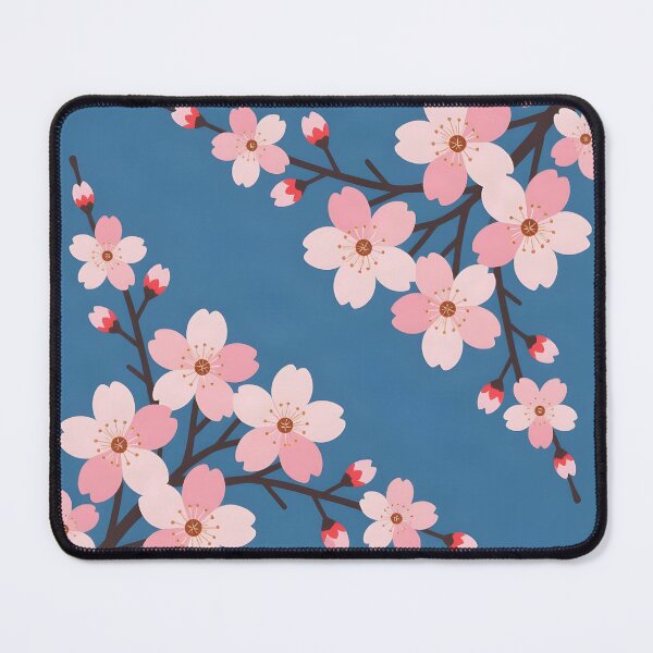 Item preview, Flores de cerezo sobre fondo azul designed and sold by DesignedOutside.