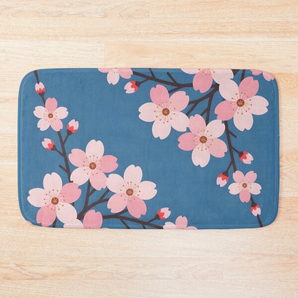 Item preview, Cherry Blossoms on Blue Background designed and sold by DesignedOutside.