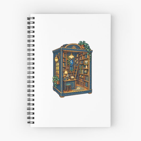 Item preview, Miniature Book Nook Workshop – Cozy Shelf Builder Art designed and sold by UrbanCanvvas.