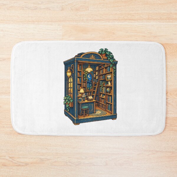 Item preview, Miniature Book Nook Workshop – Cozy Shelf Builder Art designed and sold by UrbanCanvvas.