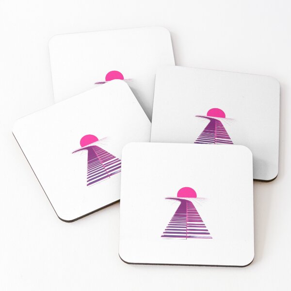 Item preview, Synthwave Piano Keys Highway Neon Sunset designed and sold by ByKayaPrints.