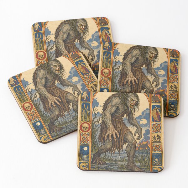 Item preview, Grendel - Beowulf Anglo-Saxon Inspired Illuminated Manuscript Art designed and sold by Moviebuff91.