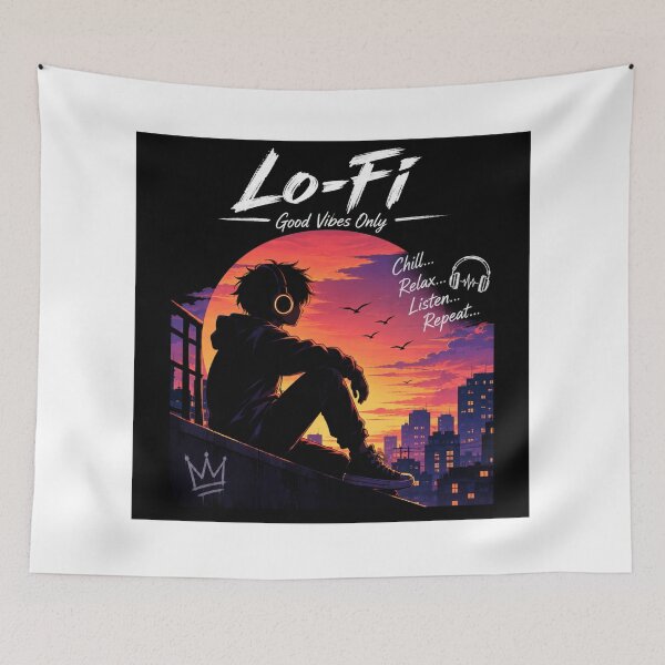 Item preview, Aesthetic Lo-Fi Anime Silhouette T-Shirt designed and sold by everyone cloth house.