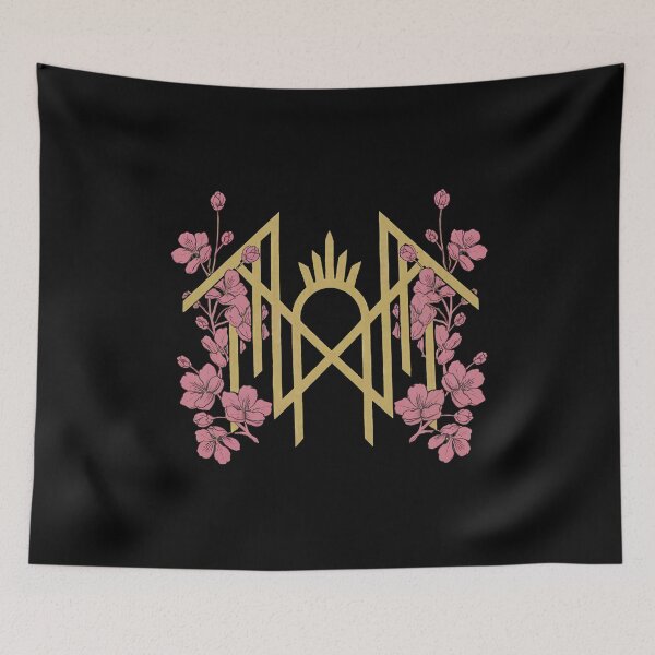 Item preview, Mystics Sun Emblem Cherry Blossom Gold Pink designed and sold by PomboGayArt.