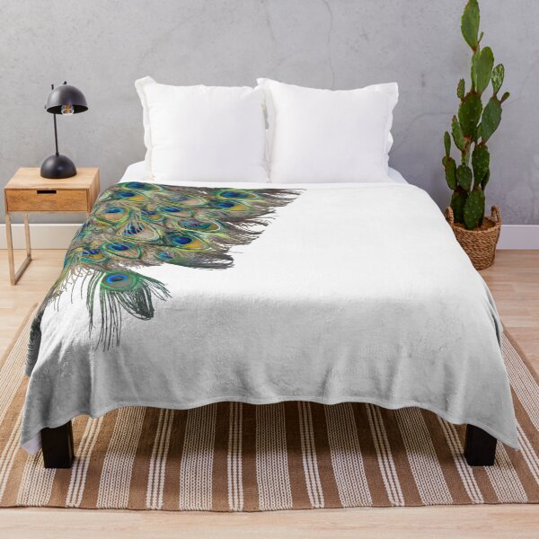 Item preview, Elegant Peacock Feather Pattern – Vibrant Blue Green Peacock Bird Art designed and sold by Kruti Collection.
