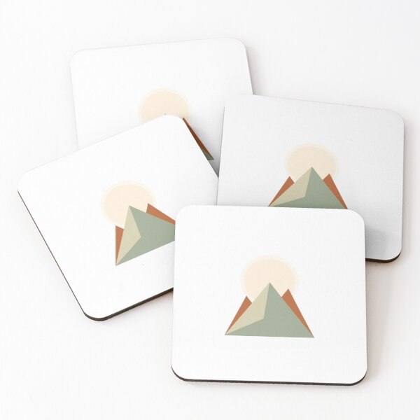 Item preview, Minimalist Geometric Mountain Pastel Sun Abstract designed and sold by ByKayaPrints.