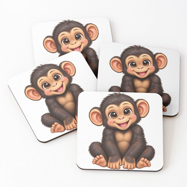 Item preview, Kawaii Jungle Young Chimpanzee designed and sold by Krys-Designs.