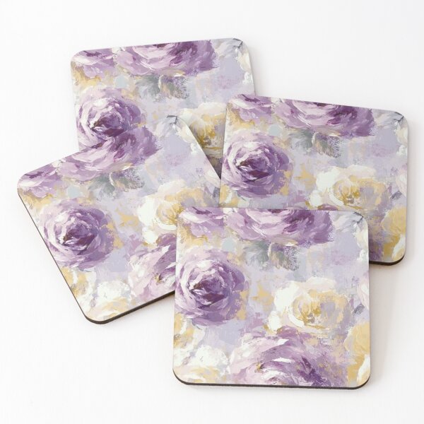 Item preview, Watercolors Floral Pattern in Green and Purple  designed and sold by ZedColors.