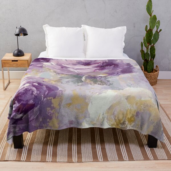 Item preview, Watercolors Floral Pattern in Green and Purple designed and sold by ZedColors.