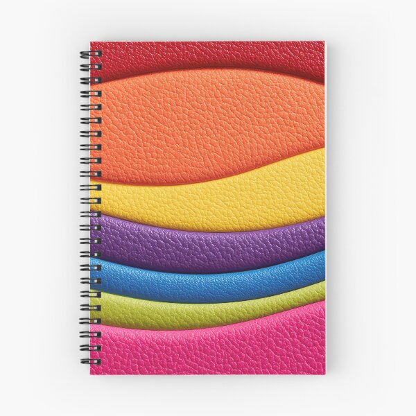 Item preview, Vibrant Rainbow Pebbled Texture Leather Inspired Abstract Waves in Red Orange Yellow Purple Blue Green and Pink for Colorful Modern Decor designed and sold by SurfaceCraft Studio.