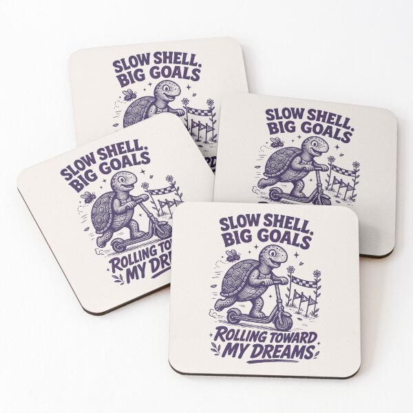 Item preview, Slow Shell, Big Goals – Motivational Scooter Turtle designed and sold by NinaCreator.