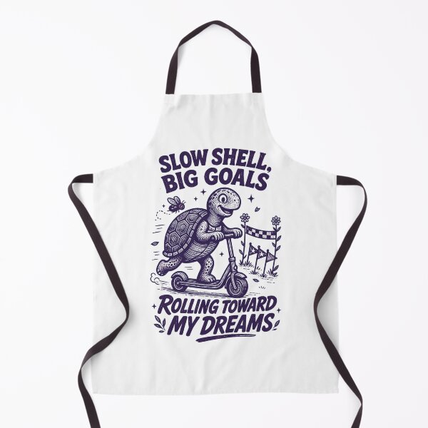 Item preview, Slow Shell, Big Goals – Motivational Scooter Turtle designed and sold by NinaCreator.