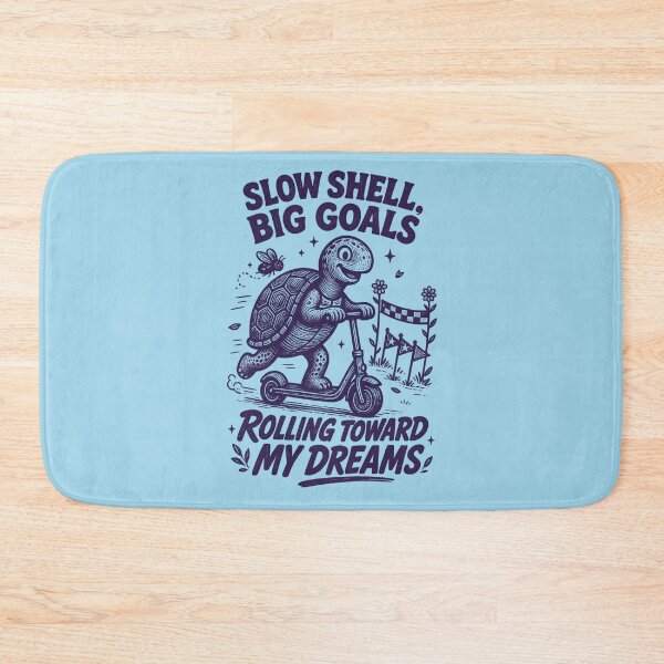 Item preview, Slow Shell, Big Goals – Motivational Scooter Turtle designed and sold by NinaCreator.