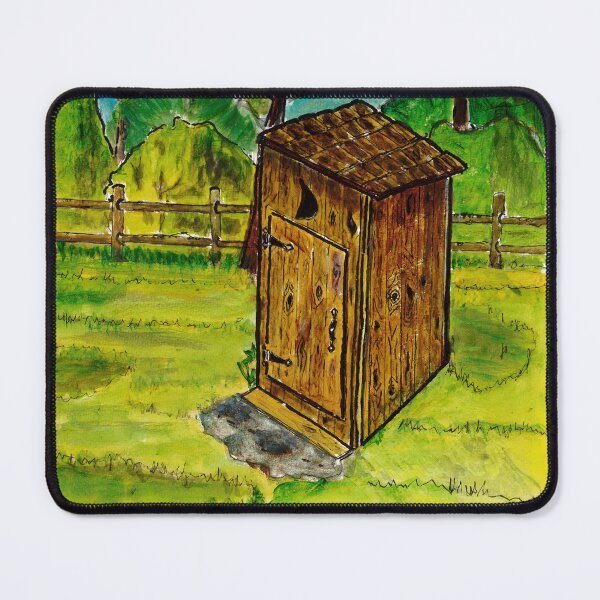 Item preview, Rustic Outhouse Painting designed and sold by Misfitcane.