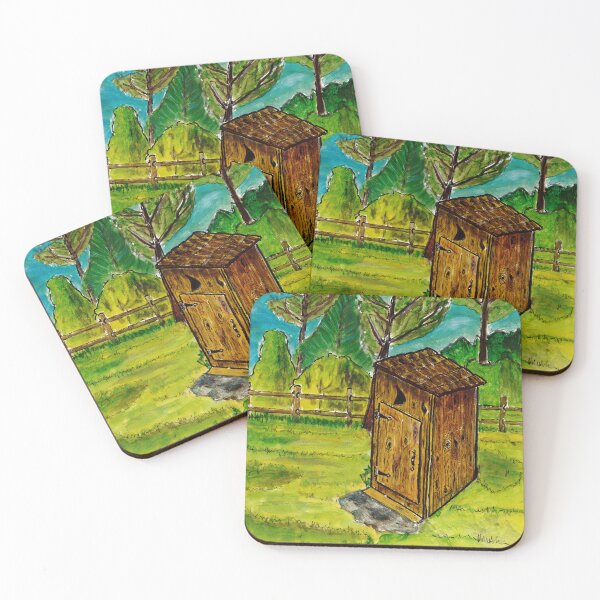 Item preview, Rustic Outhouse Painting designed and sold by Misfitcane.