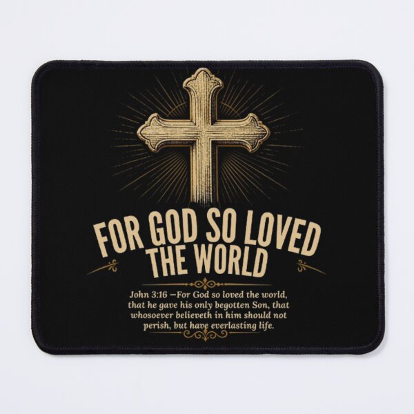 Item preview, For God So Loved The World - John 3:16 Vintage Gold Cross designed and sold by PoppaBear71.