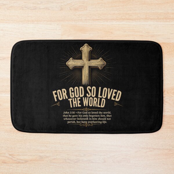 Item preview, For God So Loved The World - John 3:16 Vintage Gold Cross designed and sold by PoppaBear71.