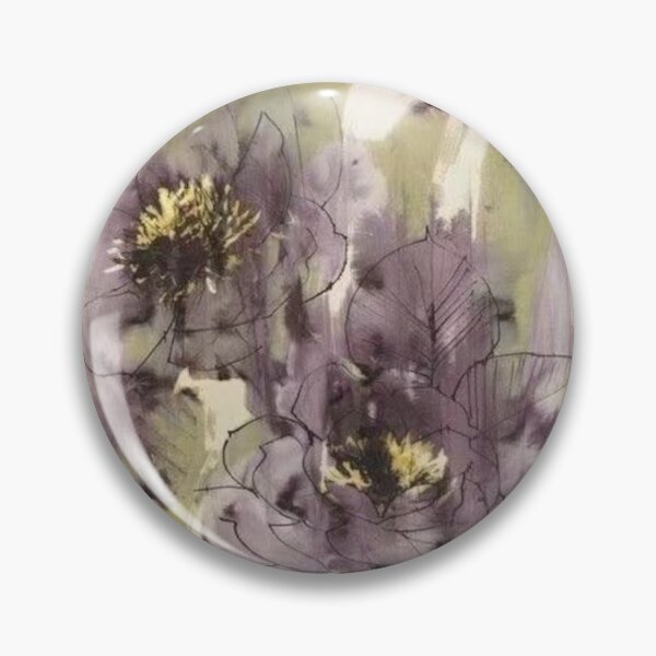 Item preview, Watercolors Floral Pattern in Green and Purple  designed and sold by ZedColors.