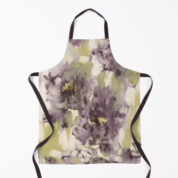 Item preview, Watercolors Floral Pattern in Green and Purple  designed and sold by ZedColors.