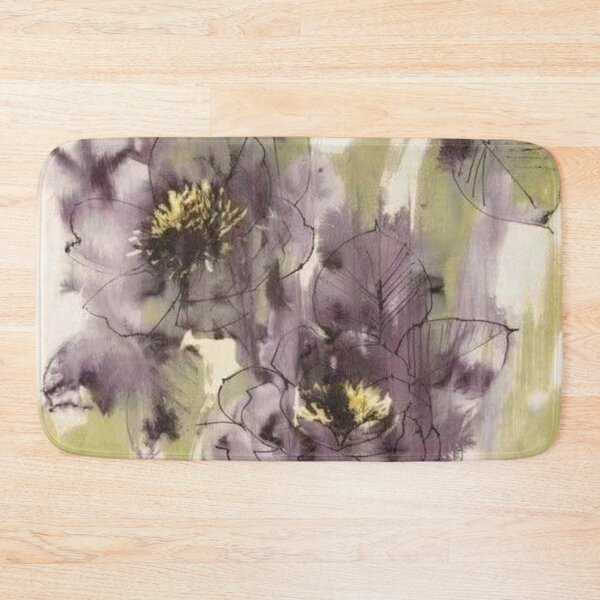 Item preview, Watercolors Floral Pattern in Green and Purple  designed and sold by ZedColors.
