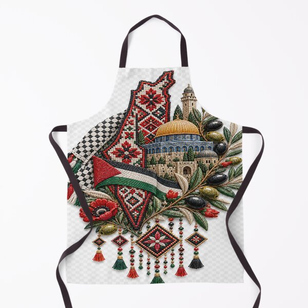 Item preview, Palestinian Heritage Floral Embroidery | Traditional Tatreez Folk Art designed and sold by BrainCurves.