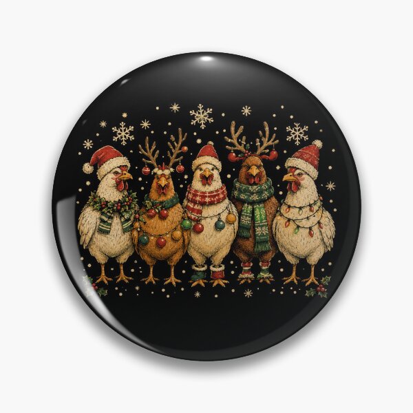 Item preview, Retro Christmas Chickens Holiday Vintage Festive designed and sold by Moizento.