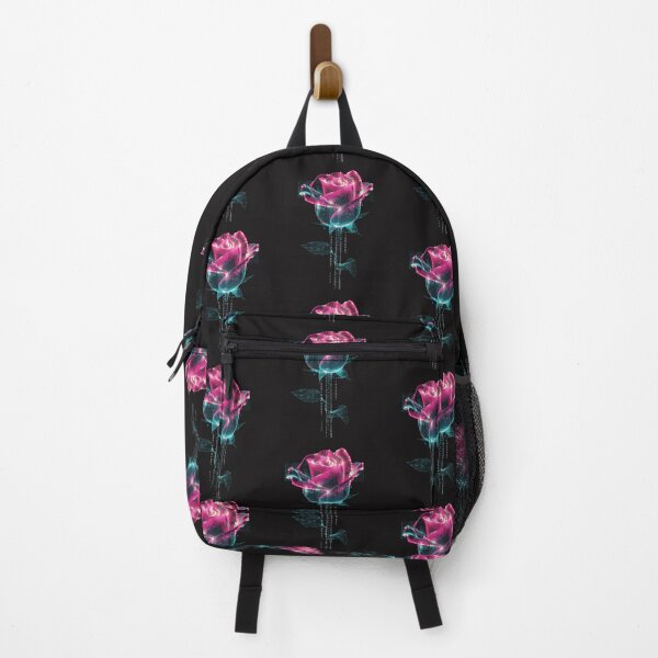 Item preview, A rose made of binary code and neon lights designed and sold by STATIC SOUL.