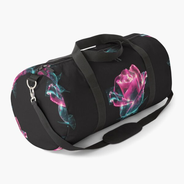 Item preview, A rose made of binary code and neon lights designed and sold by STATIC SOUL.
