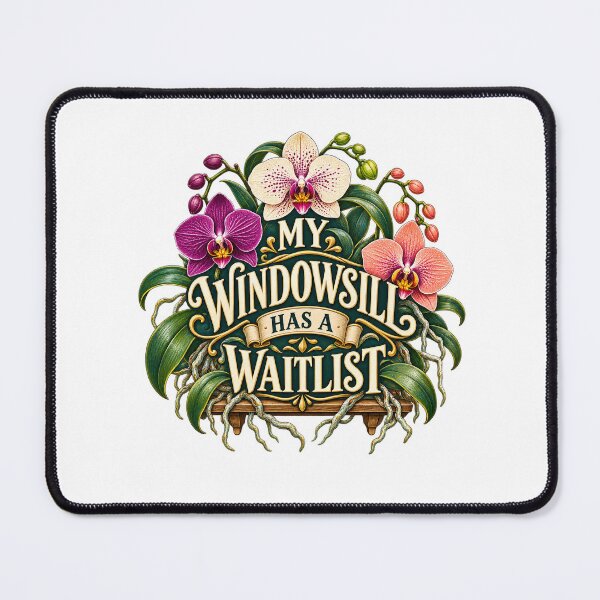 Item preview, Orchid Waitlist Garden – Illustrated Collector Humor designed and sold by UrbanCanvvas.