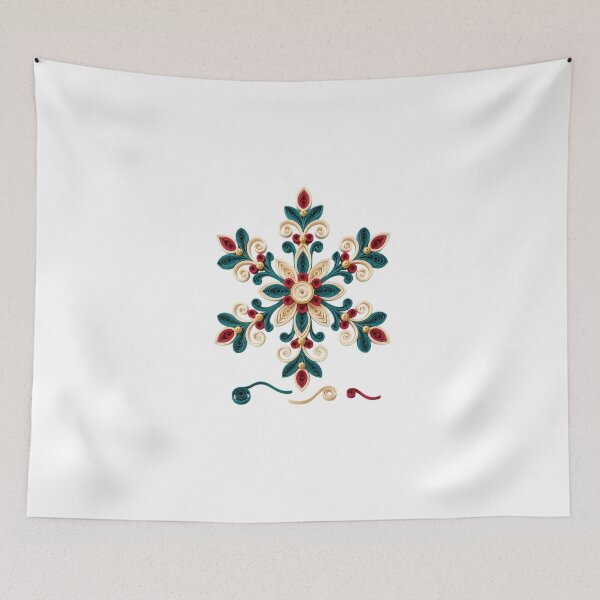 Item preview, Quilled Snowflake – Holiday Paper Craft Art designed and sold by UrbanCanvvas.