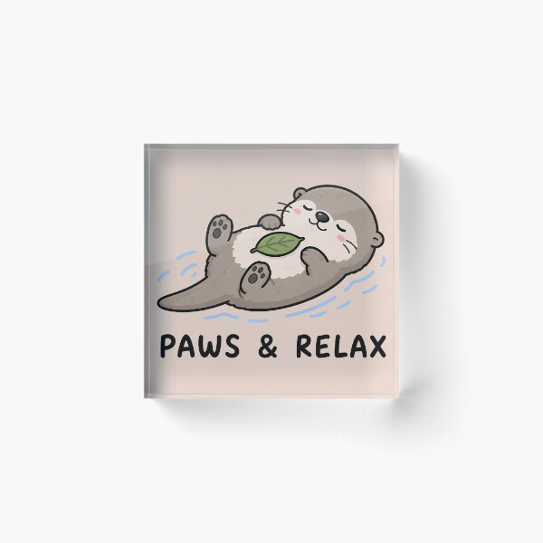 Item preview, Paws And Relax Cute Sea Otter designed and sold by ianm1028.