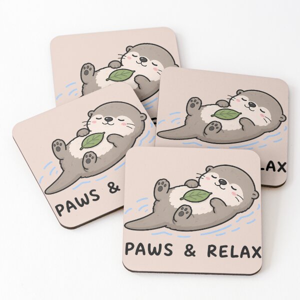 Item preview, Paws And Relax Cute Sea Otter designed and sold by ianm1028.