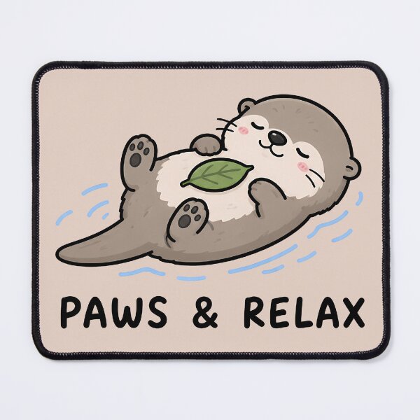 Item preview, Paws And Relax Cute Sea Otter designed and sold by ianm1028.