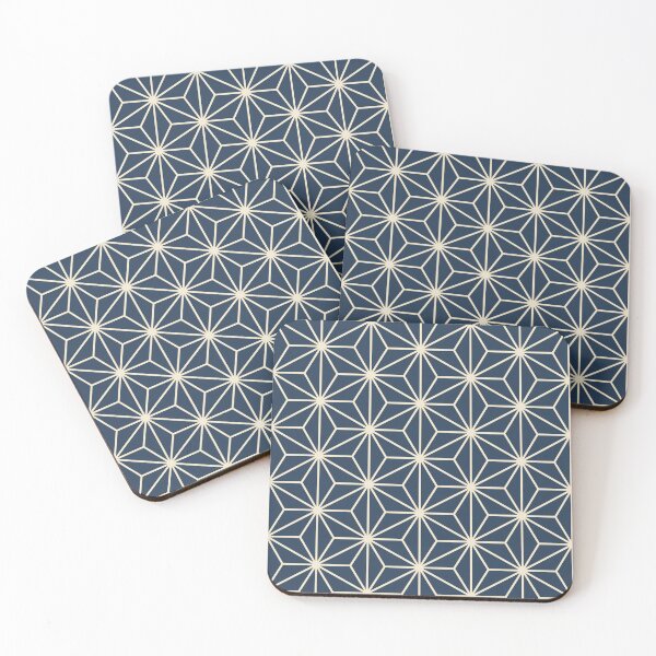 Item preview, Indigo Asanoha Japanese Geometric Pattern designed and sold by babyandbunny.