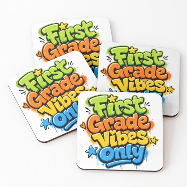 Item preview, First Grade Vibes Only – Colorful Back to School designed and sold by MomParentADHD.