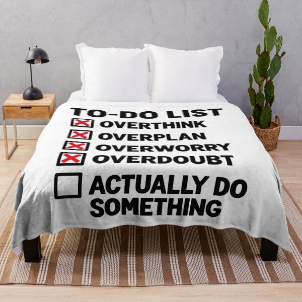 Item preview, Overthinking To-Do List Funny Quote designed and sold by Mavriboy.