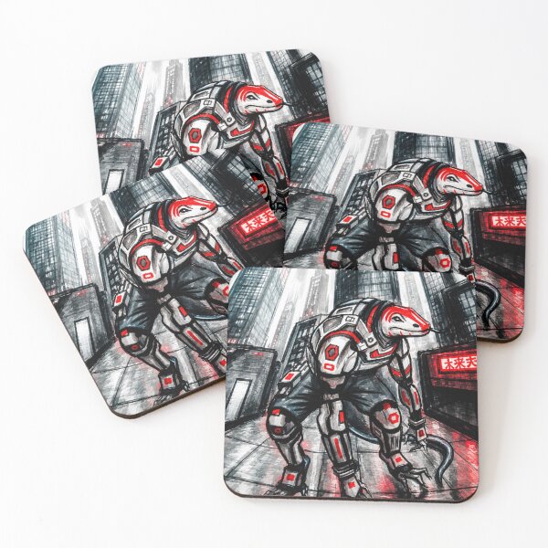 Item preview, Cyberpunk Robot Creature Neon City Streetwear Art — Classic T-Shirt designed and sold by NefilimStudio.