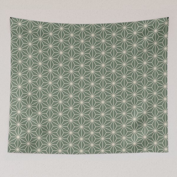 Item preview, Sage Asanoha Japanese Geometric Pattern designed and sold by babyandbunny.