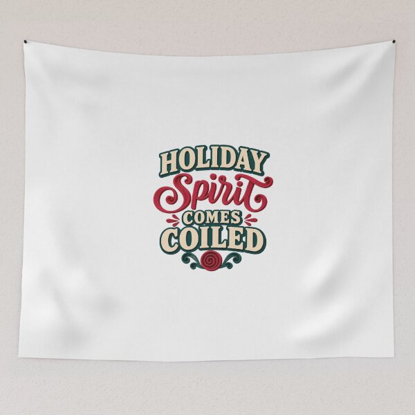 Item preview, Holiday Spirit Comes Coiled – Quilling Humor designed and sold by UrbanCanvvas.